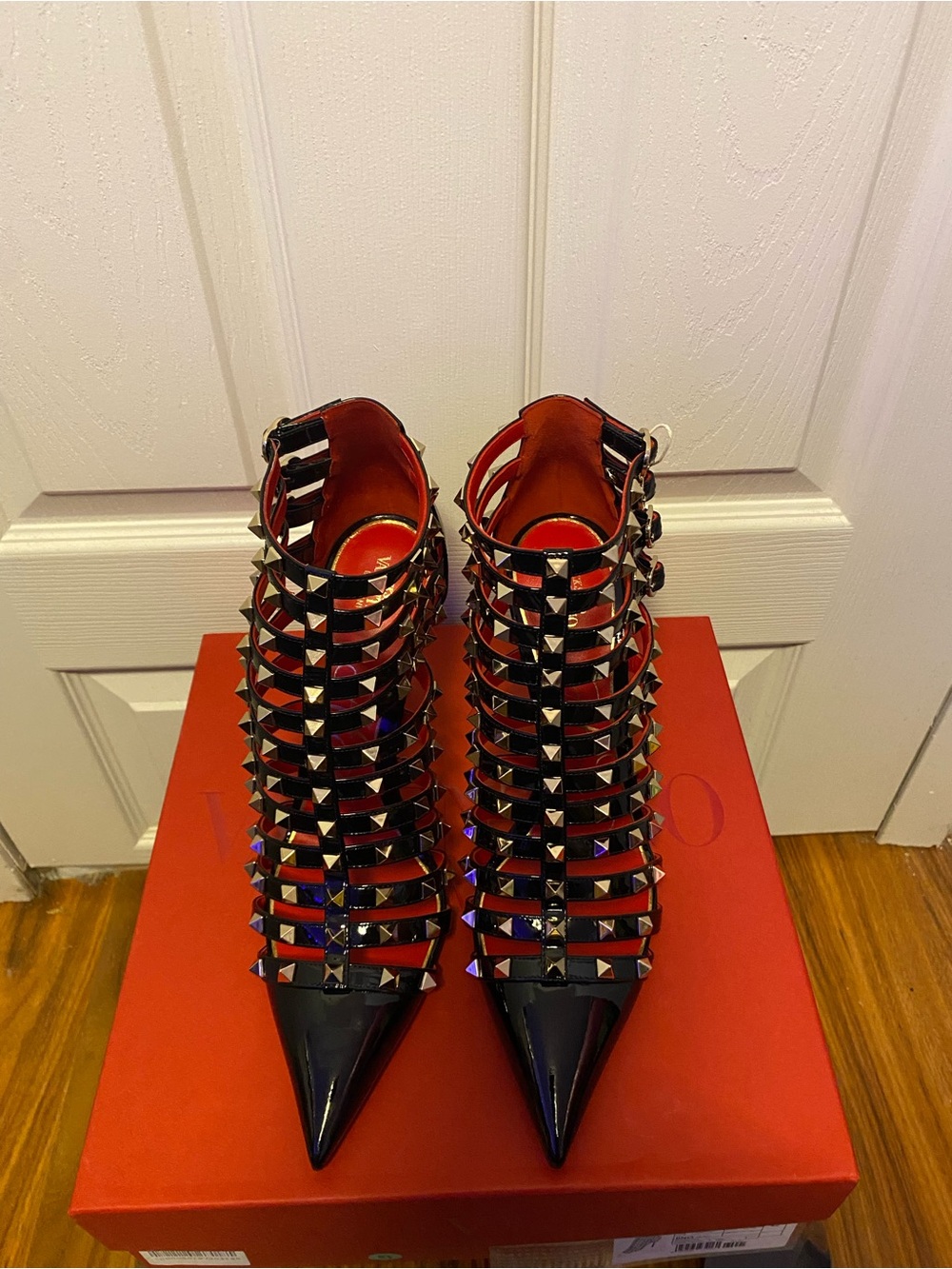 Valentino Garavani Nero Black Strappy Stiletto Bootie